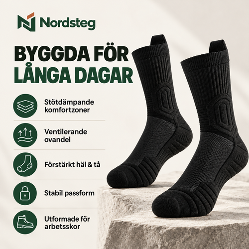 Nordsteg Pro – Stötdämpande arbetsstrumpor
