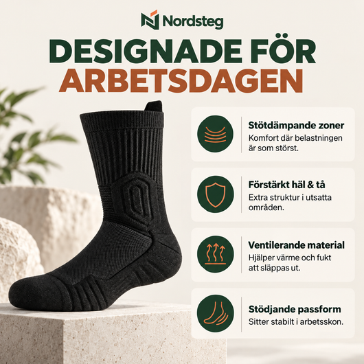 Nordsteg Pro – Stötdämpande arbetsstrumpor