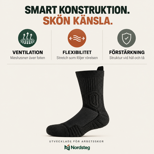 Nordsteg Pro – Stötdämpande arbetsstrumpor